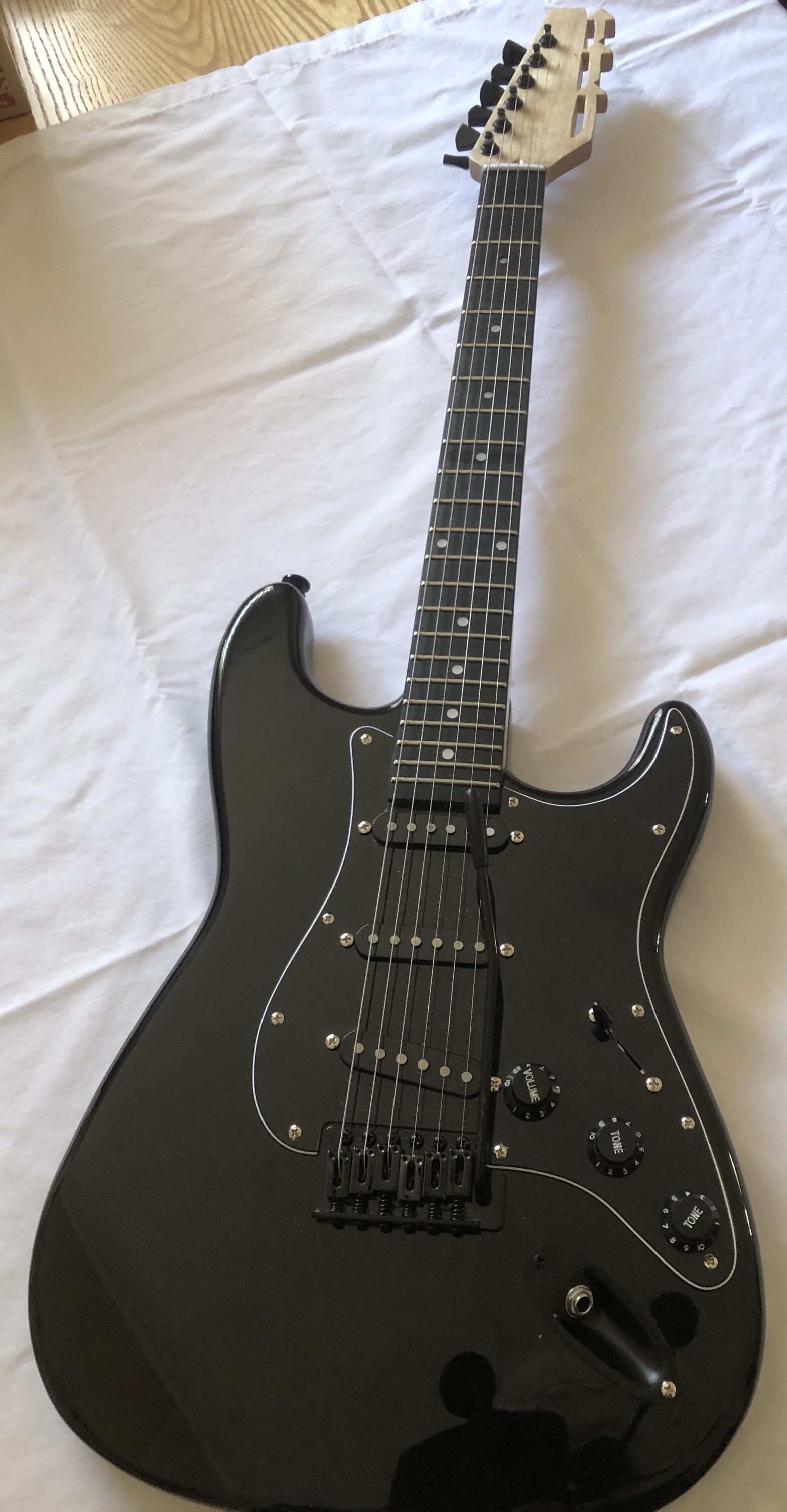 Black Arrowhead Strat Guitar
