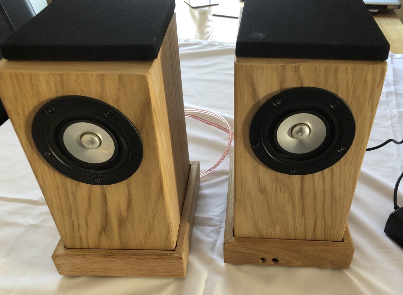Chn 50 Front View Of Speakers And Plinths , No Grills